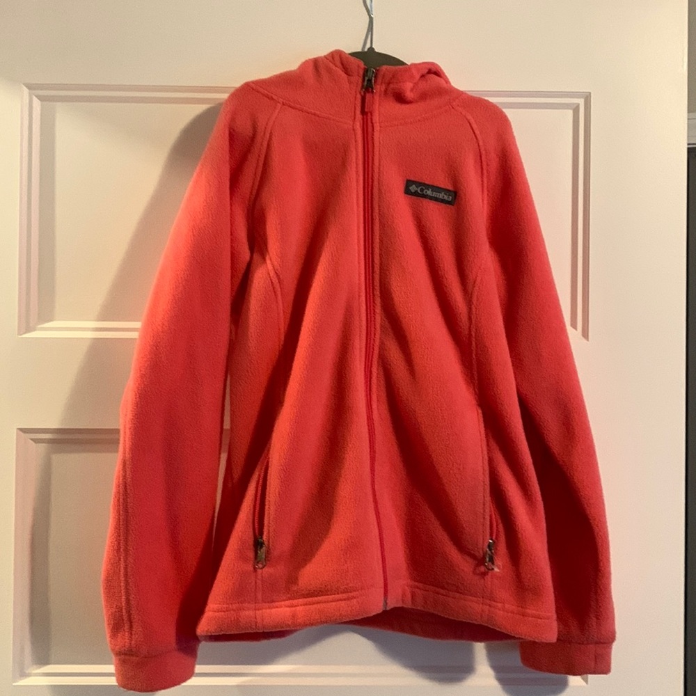 Girls Columbia fleece jacket with hood